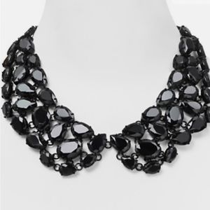 Kate Spade Plaza Atheneum black collar necklace